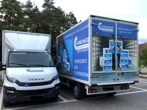 Chargement sécurisé des meubles et cartons à Rolle